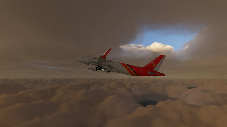 云层飞机风景