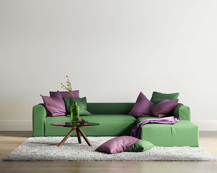 绿色沙发抱枕地毯主图图片