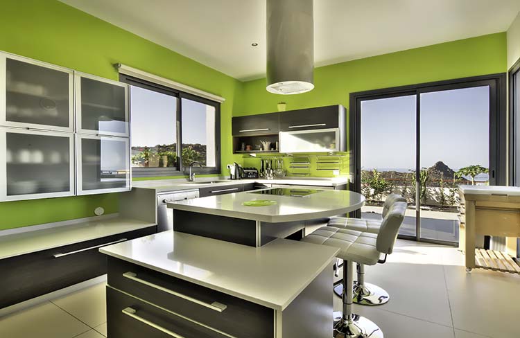 绿色壁纸厨房高档装修图片