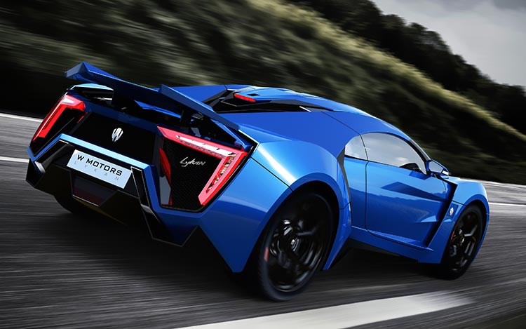 蓝色超级跑车Lykan Hypersport 4K壁纸