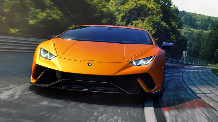 橙色兰博基尼Huracan Performante 4K跑车壁纸