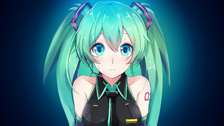 初音未来 大眼睛 Big Eye Miku 4k动漫背景