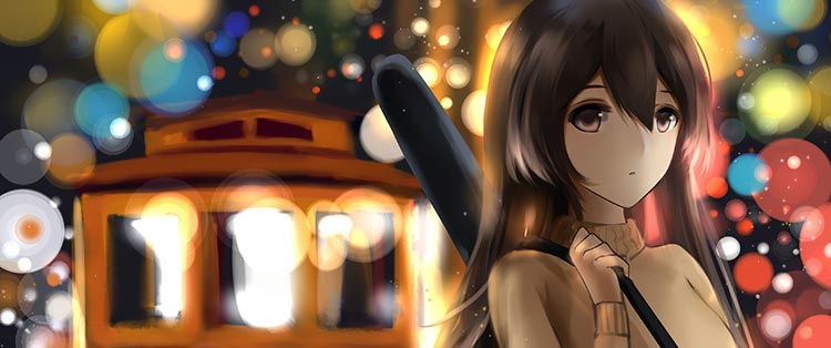 December hello 可爱吉它女生3440×1440背景