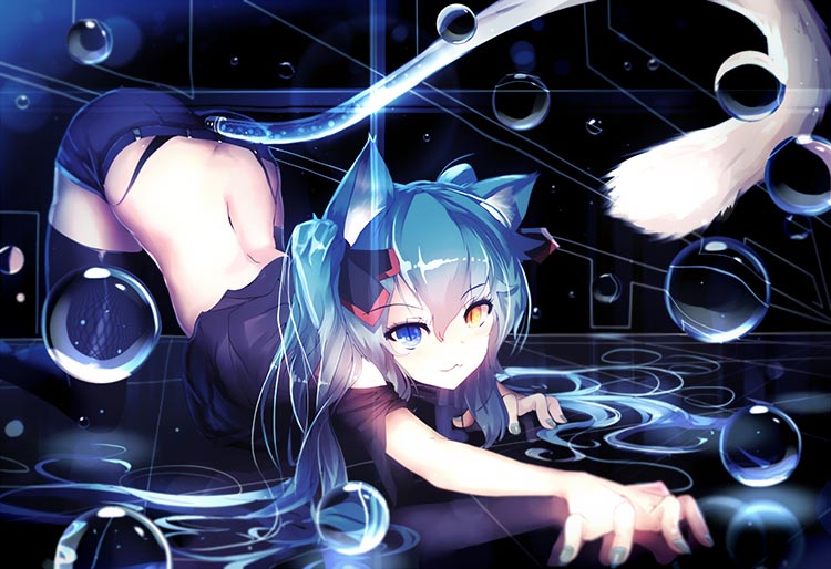 猫儿初音未来4k动漫背景